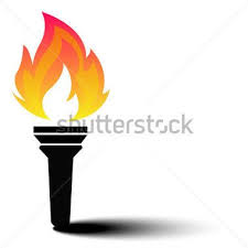 Olympic Torch With Flame On Ionic Column Vector Illustration Stock Vector Illustration Olympic Torch Ionic Column
