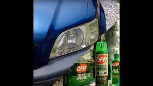 Using Bug Spray With Deet To Restore Foggy Headlights Fastest Method Youtube