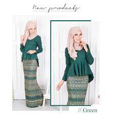 Desain baju muslim yang kini sekarang beredar sangat menarik dan berkualitas,tentunya. Qanita Peplum Songket Baju Kurung Modern K19899 Shopee Malaysia