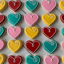 Heart Cookies Valentine Cookies Decorated Valentine Cookies Valentine S Day Sugar Cookies
