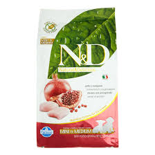 Every farmina n&d dog food is made with the best ingredients with the correct amounts of protein, fats, limited carbohydrates and advanced long life vitamins and minerals. Farmina Natural Delicious Grain Free Chicken Pomegranate Small Medium Breed Puppy Dry Dog Food 5 5 Lb Walmart Com Walmart Com