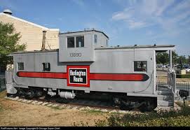 CBQ 13690 Chicago Burlington & Quincy Railroad Caboose at Aurora, Illinois  by Chicago Super Chief | Caboose, Burlington, Railroad photos