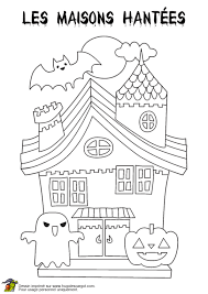 Coloriage Fantome Manoir Et Chauve Souris Maison Hantee Coloriage Maison Coloriage Halloween