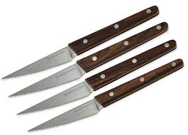 Below is a chart showing the best ontario knives on the site as reviewed by multiple users. Ontario Robeson Viking 4 Piece Steak Knife Set 4 Sandvik 14c28n Serrated Blades Knifecenter 6416