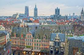 Wij maken gebruik van het concept à volonté en zelfbediening. Luchtfoto Van Het Centrum Van Gent Vlaanderen Belgie Royalty Vrije Foto Plaatjes Beelden En Stock Fotografie Image 29076974