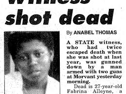 Fabrina gunned down in 1994: Freedom for killer in 3 months