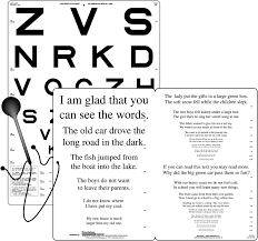 low vision letter chart in multiple languages