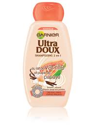 Ultra Doux Lait De Vanille Et Pulpe De Papaye Shampooing 2 En 1 Garnier Soin Cheveux Papaye Shampooing