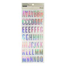 iridescent alphabet stickers by recollections in 2021 alphabet stickers sticker paper greeting cards handmade