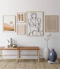 Set Of 5 Prints Abstract Art Set Gallery Wall Decor Boho Etsy In 2021 Wall Art Living Room Gallery Wall Living Room Boho Wall Decor