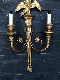 When you put holders side farmhouse antique, country candleholder, country candlestick, beach house decor, farmhouse decor, wood candle holder, christmas tealights. Antiques Atlas Large Pair 19th C Gilt Wood Wall Lights Or Sconces