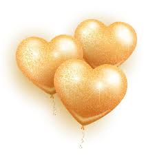 Golden hearts balloons 1971861 Vector Art at Vecteezy