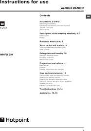 View the manual for the hotpoint wmbf 944 here, for free. Hotpoint Washing Machine Wmfg 631 Users Manual