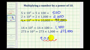 multiplying by powers of ten