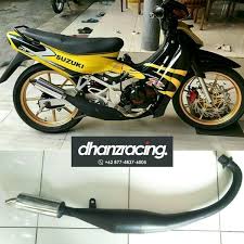 Modifikasi motor drag satria2tak underbone. Jual Knalpot Suzuki Satria 2 Tak Lumba Standar Racing Silincer Chrome Di Lapak Dhanz Racing Performance Bukalapak