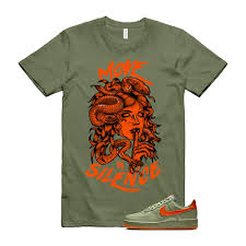 Air Force 1 Wet Putty 2.0 Low '07 Premium Oil Green Safety Orange T Shirt  Match MIS