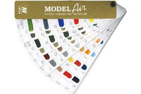 Vallejo Color Chart Hand Painted