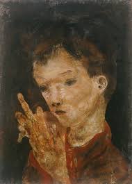 松本竣介 水を飲む子ども 美術館 日本美術 日本画