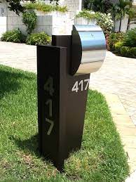 Retro european wall mount mailbox vintage iron aluminum locking post letter box. Stunning Contemporary Curbside Unit Using Our Stainless Carsten Mailbox Locking Or Non Locking Addre Modern Mailbox Modern Mail Boxes Contemporary Mailboxes