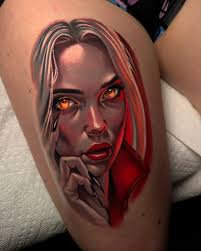 Look how she lights up the sky.” I love tattooing Dr. Facilier which I've  done a few times but when my client asked me for Tiana, Ray and Evangeline  I was beyond