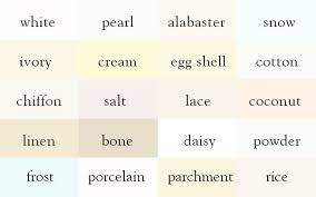 The Color Thesaurus Shades Of White Color Shades Color