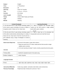 English year 1 september 2019 civic edu. Lesson Plan Year 2 Kssr Sjk Cute766