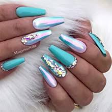 Acrylic nail designs show off your feminine power to the world. Coffin Fakes Nails E Evebyra 600pcs Clear Ballerina False Nails Tips Long Full Cover Acrylic Nails 10 Sizes