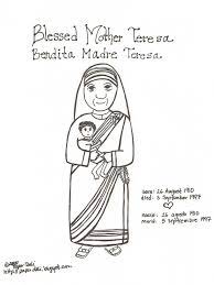 100% free coloring page mother teresa. Pin On Saints