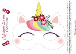 Masque De Licorne A Imprimer Avec Tete A Modeler Invitations Licornes Fetes D Anniversaire De Licorne Deco Anniversaire Licorne
