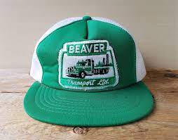 Beaver Transport Ltd Vintage 80s Green White Mesh Trucker Etsy White Mesh Mesh Trucker Hat Snapback Hats
