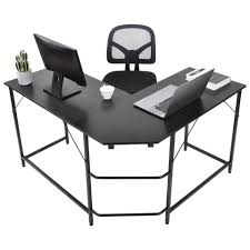 Schreibtisch schwarz mit weißen beinen. Gotui Computertisch Computertisch Eckschreibtisch L Formiger Computertisch Eckschreibtisch Schwarz 124 120 77cm Online Kaufen Otto