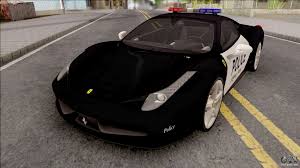 🔵ferrari 458 car mod for gta sa in just 800kb dff only подробнее. Ferrari 458 Italia 2015 Police Car For Gta San Andreas