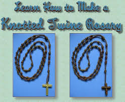 In that case, perhaps you'd rather create one like this white and gold rosary from beads art it might be quite simple looking in it's design and the straight on way it's strung, but the detail in the tiny beads that sit between each larger one is impressive enough. Rosary Makers Guide Knotted Twine Rosary