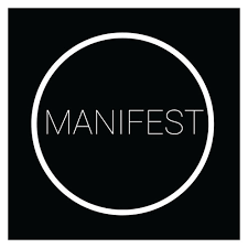 From middle french manifeste, from latin manifestus, manufestus (palpable, manifest), from manus (hand) + *infestus, participle of *infendō (strike) (from the root of dēfendō, offendō, etc.). Manifest