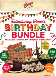 Rated 0 out of 5 stars based on 0 reviews. Buca Di Beppo Celebrate An Upcoming Birthday With Our New Buca Birthday Bundles Milled