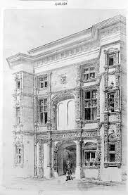 Chateau De Gaillon Dessin De La Facade Exterieure Du Premier Pavillon D Entree Architecture Renaissance Chateau Pavillon