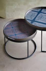 12.99'' w x 17.32'' l x 1.97'' h; Round Tray Coffee Table Set