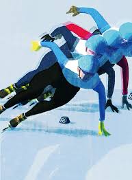 illustrations for the new york times winter olympic issue 平昌冬季五輪 illustration kitty crowther 2018 olympics