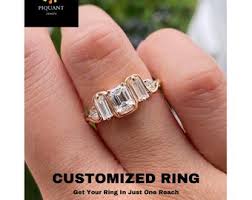 Anel de noivado com halo oculto de moissanita 3 quilates, ouro maciço  10k/14k, anel alongado com corte oval, anel oval com diamantes empilháveis,  anel de compromisso, presente para ela