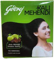 Brahmi which promotes the hair growth. Godrej Kali Mehendi Black Henna 0 32 Oz 9 Grams