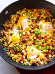Bacon Egg And Potato Breakfast Skillet Recipe Breakfast Potatoes Skillet Breakfast Recipes Easy Healthy Recipes Easy Snacks