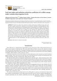 Candidates securing above percentages are required to fill the uem scholarship application form. Pdf Leaf Area Index And Radiation Extinction Coefficient Of A Coffee Canopy Under Variable Drip Irrigation Levels