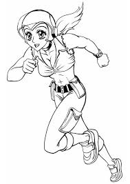 This is an outline image of a boy and a girl shooting hoops. Coloring Page Girl Running Free Printable Coloring Pages Img 11104