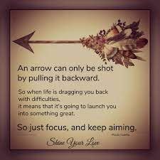 Megan street > quotes > quotable quote. Shine Your Love 3 An Arrow Can Only Be Shot By Pulling It Backward 3 Facebook