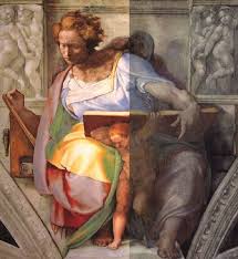 Detail Of Daniel In The Sistine Chapel Ceiling Showing Before And After Restoration And The Removal Of Hundreds Of Years Of Art Renaissance Art Sistine Chapel