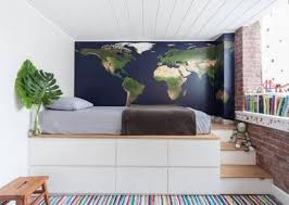 Podestbett Bauen Praktische Losung Furs Moderne Schlafzimmer Podest Bett Kinderzimmer Podestbett Kinder Zimmer