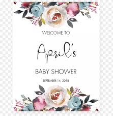 Bohemian Shower Welcome Sign Template By Littlesizzle Baby Shower Sign Free Png Image With Transparent Background Toppng