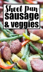 This Easy Sheet Pan Sausage And Vegetable Recipe Is A Fast Easy Dinner Recipe Perfect For Those Busy We Sausage And Vegetable Recipe Recipes Sheet Pan Recipes