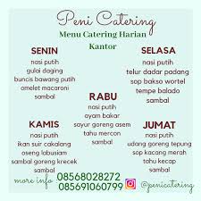 From image.slidesharecdn.com we did not find results for: Peni Catering Wedding Organizer Hallo Selamat Pagi Untuk Teman Teman Yang Membutuhkan Catering Untuk Makan Siang Di Kantor Silahkan Hubungi Kami Yah Ini Contoh Menu Catering Harian Kantor Minggu Ini Harga