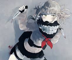 She wears a gray sleeveless combat suit of similar design to sidero's, though hers has a mask obscuring. Hd Wallpaper Anime My Hero Academia Blonde Blood Girl Himiko Toga Knife Wallpaper Flare